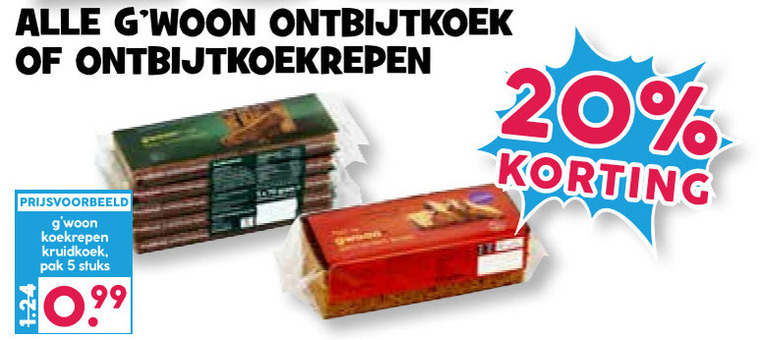 Gwoon   ontbijtkoekreep folder aanbieding bij  Boons Markt - details