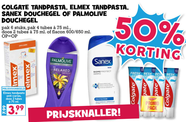 Elmex   tandpasta, douchegel folder aanbieding bij  Boons Markt - details