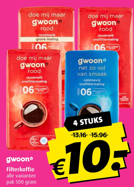 Gwoon   koffie folder aanbieding bij  Boni - details