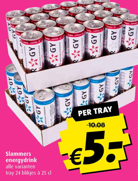 Slammers   energiedrank folder aanbieding bij  Boni - details