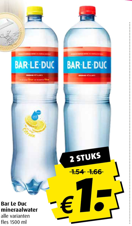 Bar le Duc   fruitdrank, mineraalwater folder aanbieding bij  Boni - details