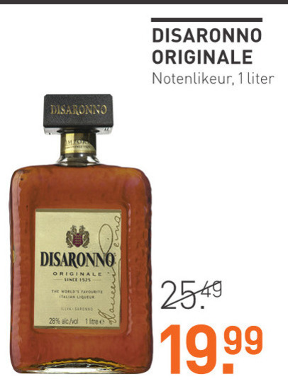 Disaronno   amaretto folder aanbieding bij  Gall & Gall - details