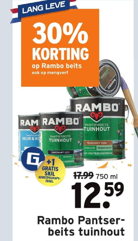 Rambo   beits folder aanbieding bij  Gamma - details