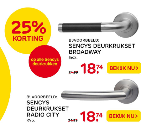 Sencys   deurkruk folder aanbieding bij  Praxis - details