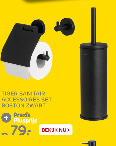 Tiger   toiletrolhouder, toiletborstel folder aanbieding bij  Praxis - details