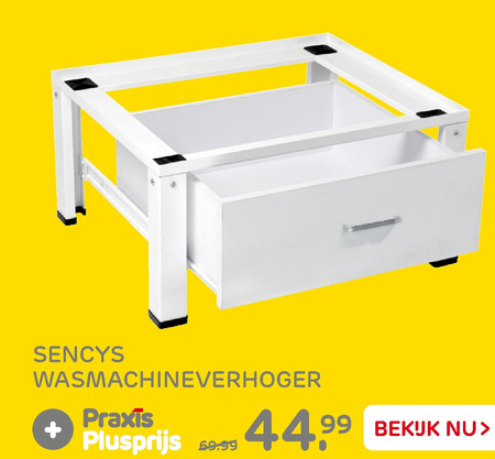 Sencys   wasmachineverhoger folder aanbieding bij  Praxis - details