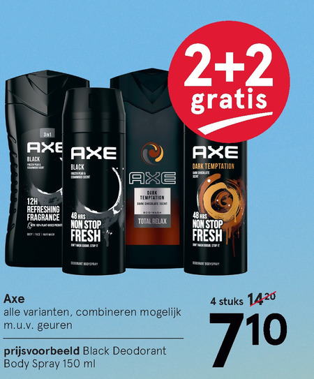 Axe   deodorant, douchegel folder aanbieding bij  Etos - details