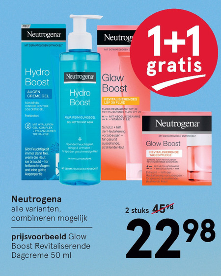 Neutrogena   gezichtsverzorging, dagcreme folder aanbieding bij  Etos - details