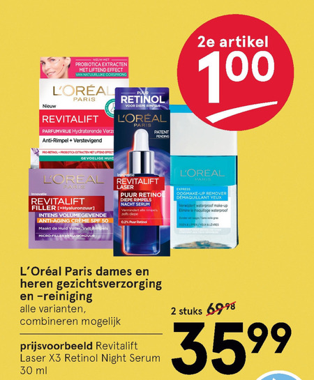 L Oreal   gezichtsverzorging, gezichtsreiniging folder aanbieding bij  Etos - details