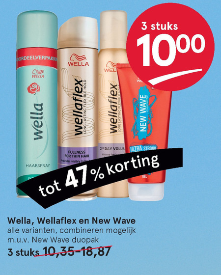 Wella   hairspray, haargel folder aanbieding bij  Etos - details