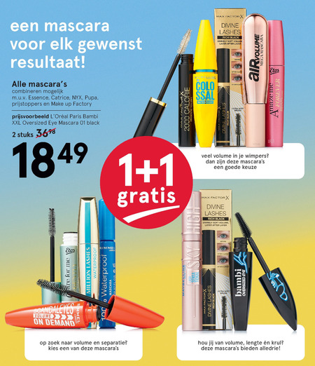 Alle merken   mascara folder aanbieding bij  Etos - details