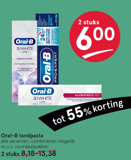 Oral-B   tandpasta folder aanbieding bij  Etos - details