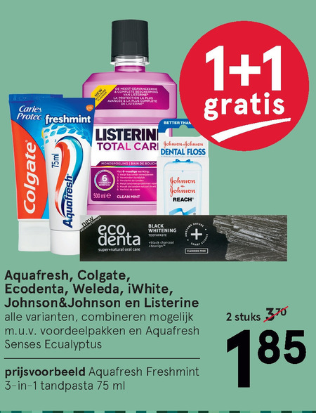 Colgate   tandpasta, mondwater folder aanbieding bij  Etos - details