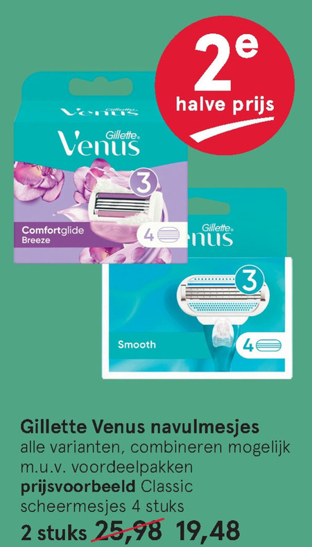 Gillette Venus   dames scheermesje folder aanbieding bij  Etos - details