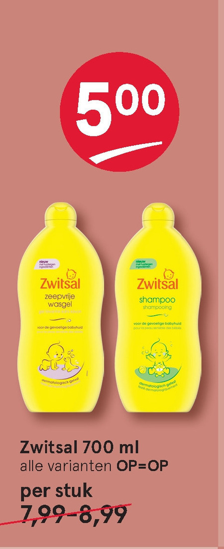 Zwitsal   babyshampoo folder aanbieding bij  Etos - details