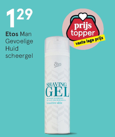 Etos Huismerk   scheergel folder aanbieding bij  Etos - details