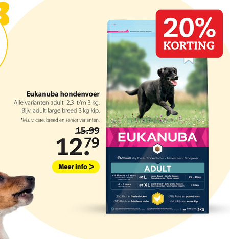 Eukanuba   hondenvoer folder aanbieding bij  Pets Place - details