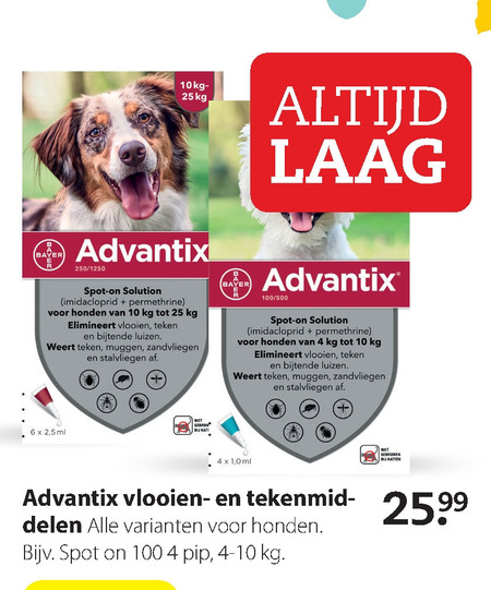 Advantix   vlooienband folder aanbieding bij  Pets Place - details