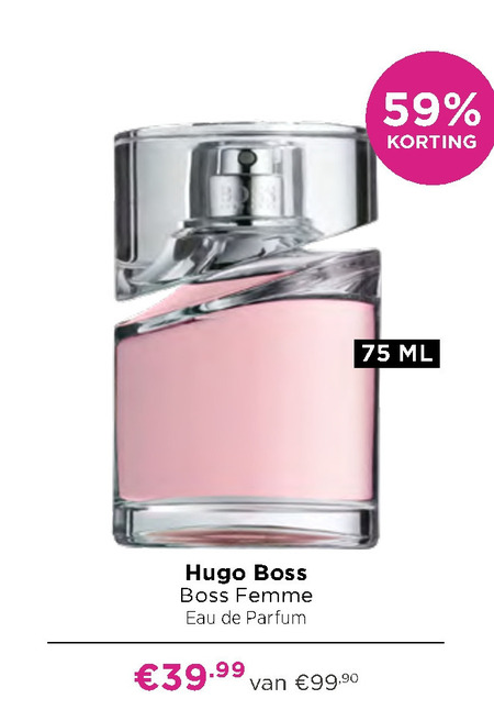 Hugo Boss   eau de parfum folder aanbieding bij  Ici Paris XL - details