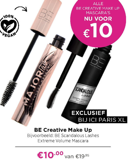 Be Creative   mascara folder aanbieding bij  Ici Paris XL - details