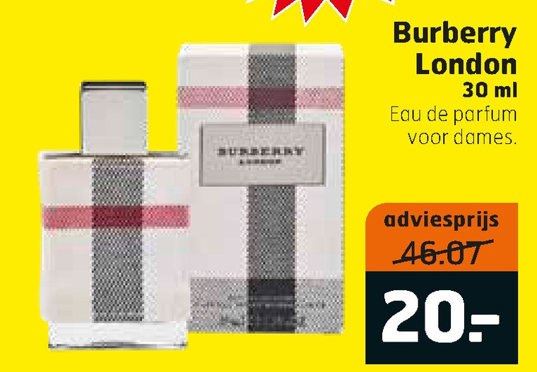 Burberry   eau de parfum folder aanbieding bij  Trekpleister - details