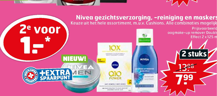 Nivea   gezichtsreiniging, gezichtsverzorging folder aanbieding bij  Trekpleister - details