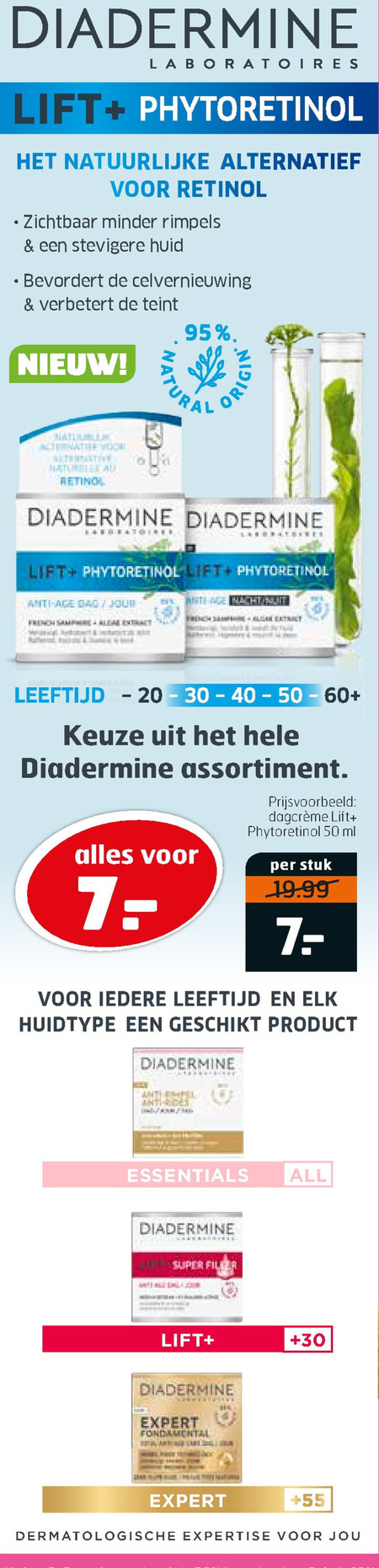 Diadermine   gezichtsverzorging, dagcreme folder aanbieding bij  Trekpleister - details