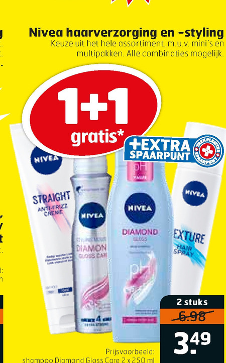 Nivea   shampoo, hairspray folder aanbieding bij  Trekpleister - details