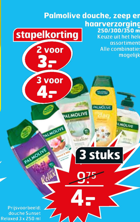 Palmolive   haarverzorging, handzeep folder aanbieding bij  Trekpleister - details