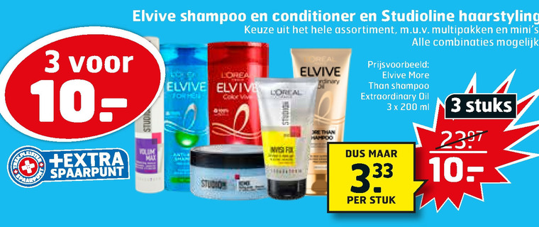 Studio Line   shampoo, haargel folder aanbieding bij  Trekpleister - details
