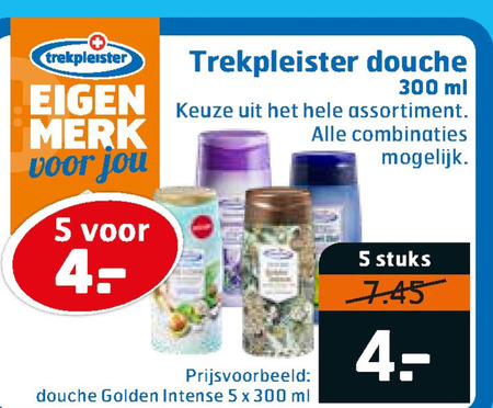 Trekpleister Huismerk   douchegel folder aanbieding bij  Trekpleister - details