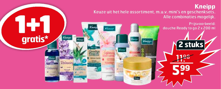 Kneipp   bodylotion, badolie folder aanbieding bij  Trekpleister - details