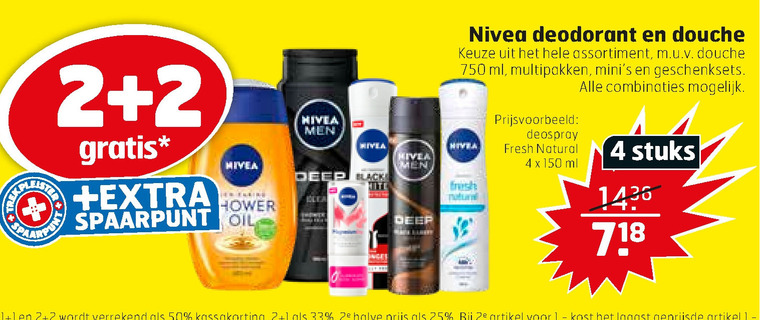 Nivea   douchegel, deodorant folder aanbieding bij  Trekpleister - details