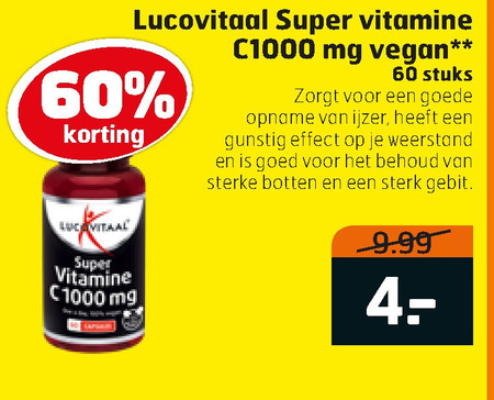 Lucovitaal   vitamine folder aanbieding bij  Trekpleister - details