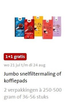 Jumbo Huismerk   koffie, koffiepad folder aanbieding bij  Jumbo - details