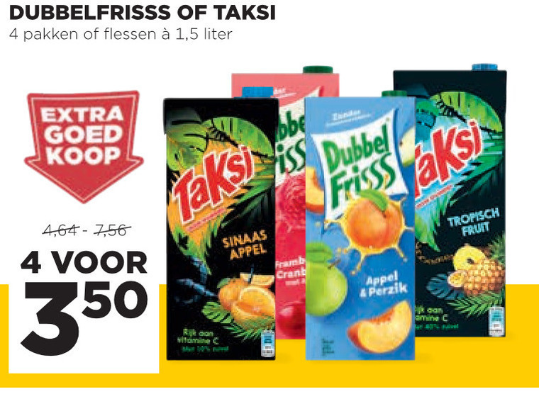 Dubbelfrisss   fruitdrank folder aanbieding bij  Jumbo - details