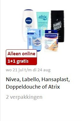 Nivea   pleister, douchegel folder aanbieding bij  Jumbo - details