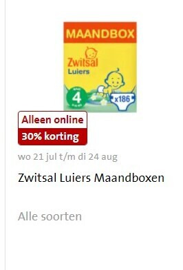 Zwitsal   luiers folder aanbieding bij  Jumbo - details