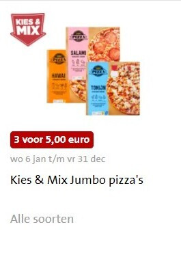 Jumbo Huismerk   diepvriespizza folder aanbieding bij  Jumbo - details