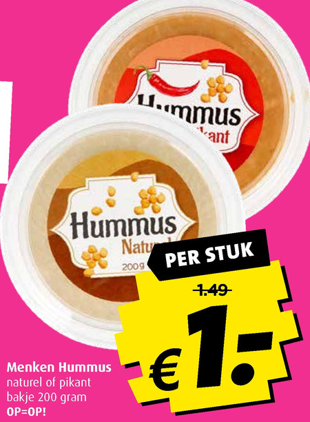 Menken   houmous folder aanbieding bij  Boni - details