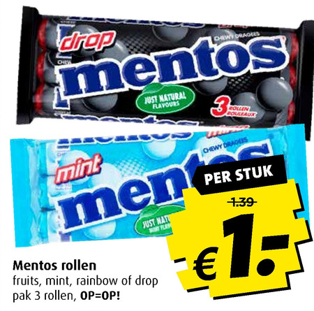 Mentos   snoep folder aanbieding bij  Boni - details