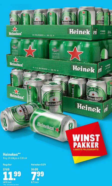 Heineken   blikje bier folder aanbieding bij  Makro - details