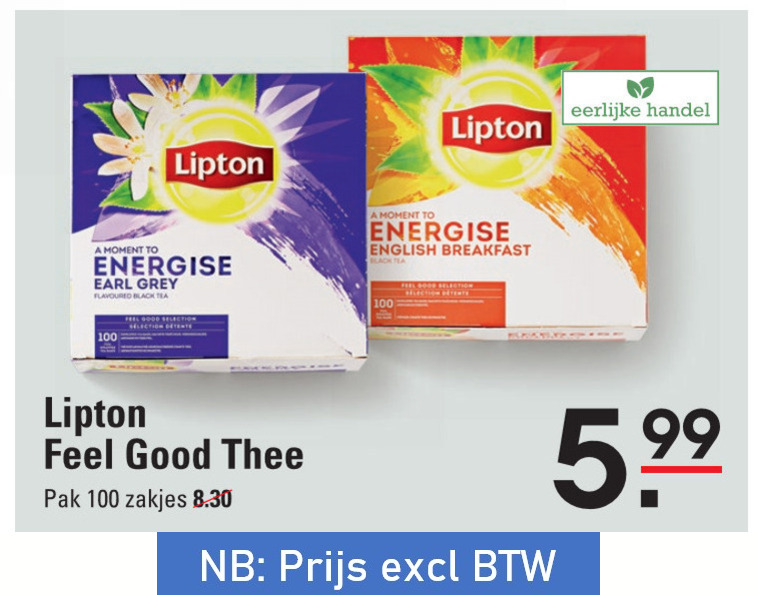 Lipton   thee folder aanbieding bij  Sligro - details