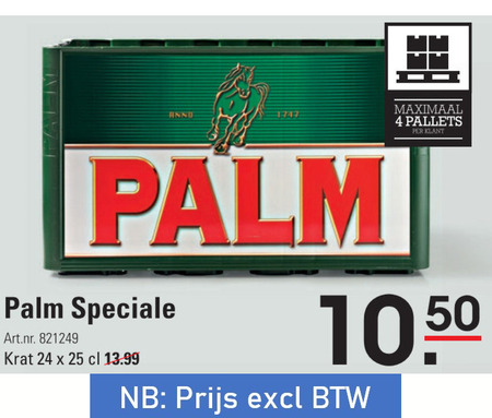 Palm Speciale   krat bier folder aanbieding bij  Sligro - details