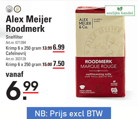 Alex Meijer   koffie folder aanbieding bij  Sligro - details