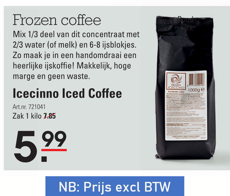 Icecinno   ijskoffie folder aanbieding bij  Sligro - details