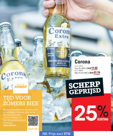 Corona   speciaalbier folder aanbieding bij  Sligro - details