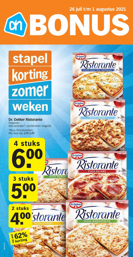 Dr Oetker   diepvriespizza folder aanbieding bij  Albert Heijn - details