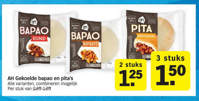 Albert Heijn Huismerk   bapao broodje, pitabroodjes folder aanbieding bij  Albert Heijn - details