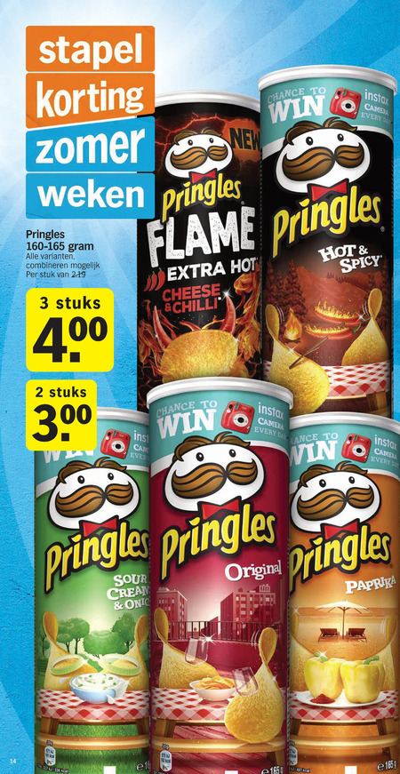 Pringles   chips folder aanbieding bij  Albert Heijn - details